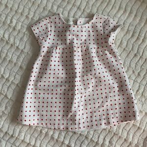 Zara Baby White Dress with Red Dot Size 6/9Mo